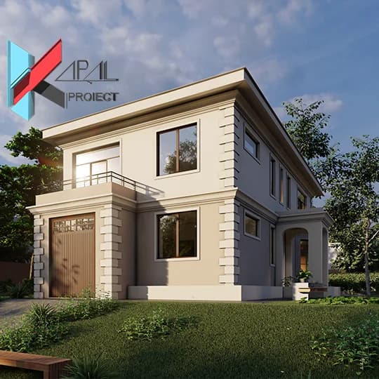 Proiect case clasic K057 Locuinta unifamiliala P+1E Constanta - detaliu fatada Kapal Proiect