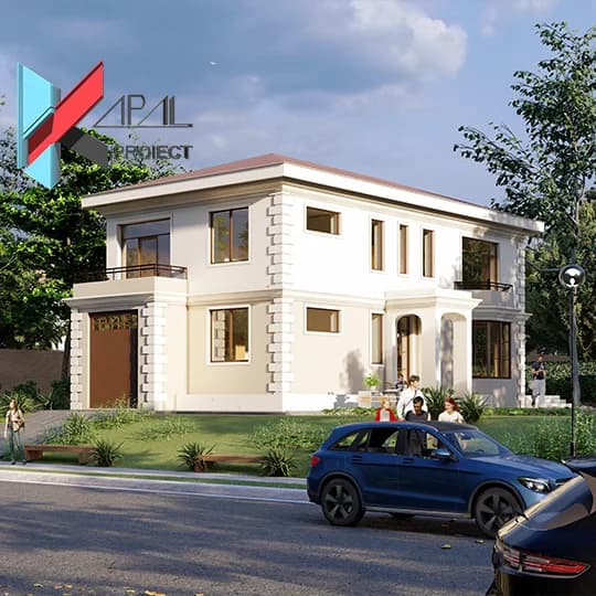 Proiect case clasic K057 Locuinta unifamiliala P+1E Constanta - vedere spate Kapal Proiect