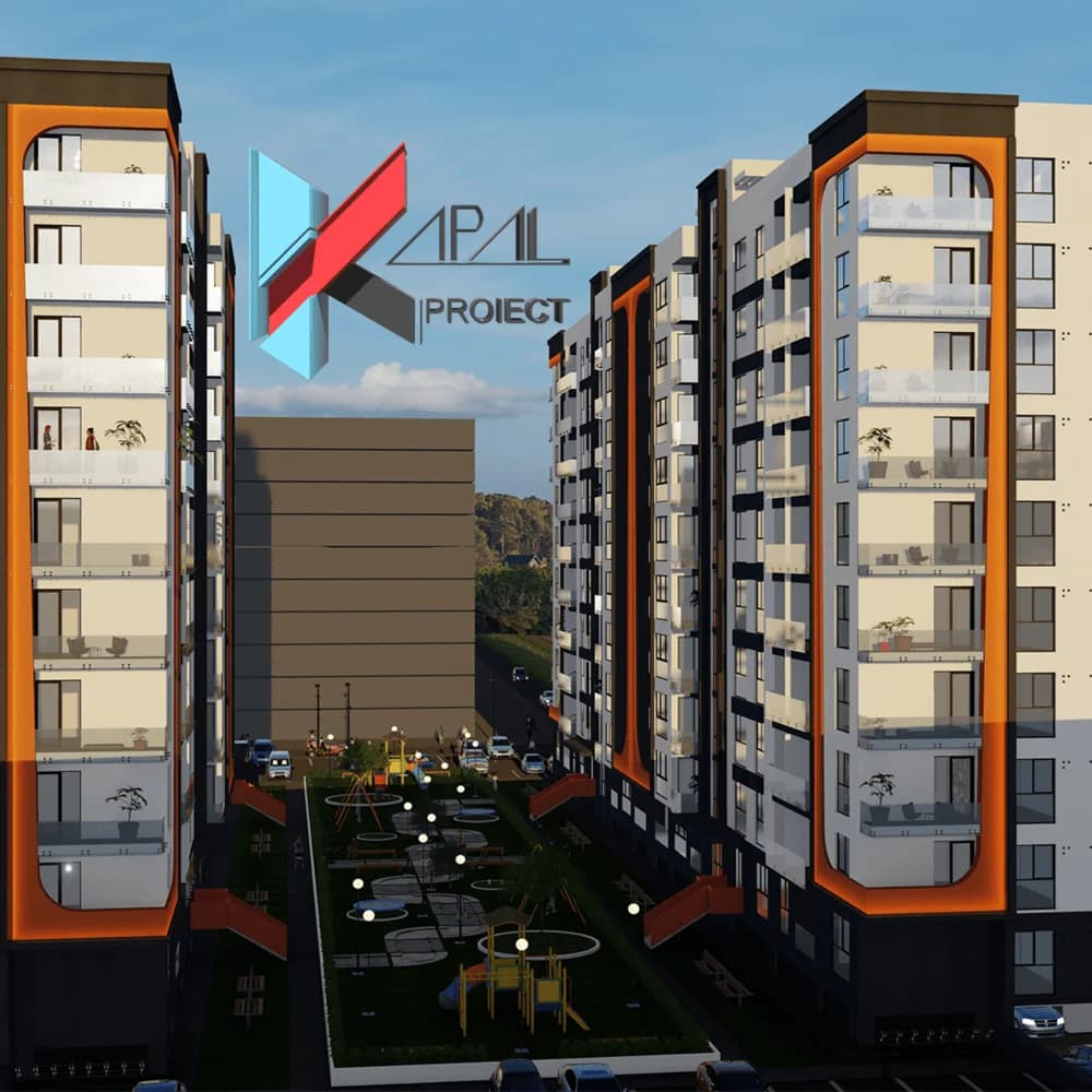 Proiect blocuri modern K061 Locuinte colective D+P+9E Constanta - detaliu fatada Kapal Proiect