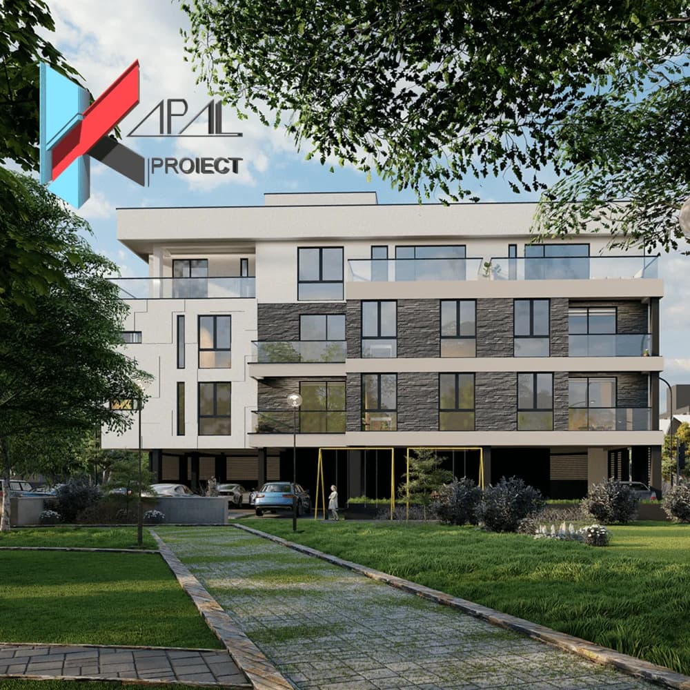 Proiect blocuri modern K062 Locuinte colective P+3E Constanta - fatada principala Kapal Proiect