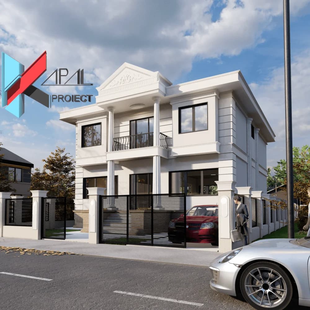Proiect case clasic K065 Locuinta unifamiliala P+1E Constanta - fatada principala Kapal Proiect