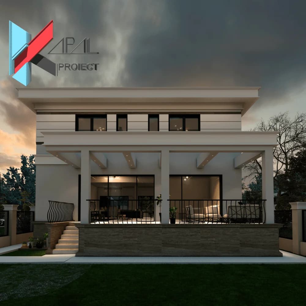 Proiect case clasic K065 Locuinta unifamiliala P+1E Constanta - detaliu fatada Kapal Proiect