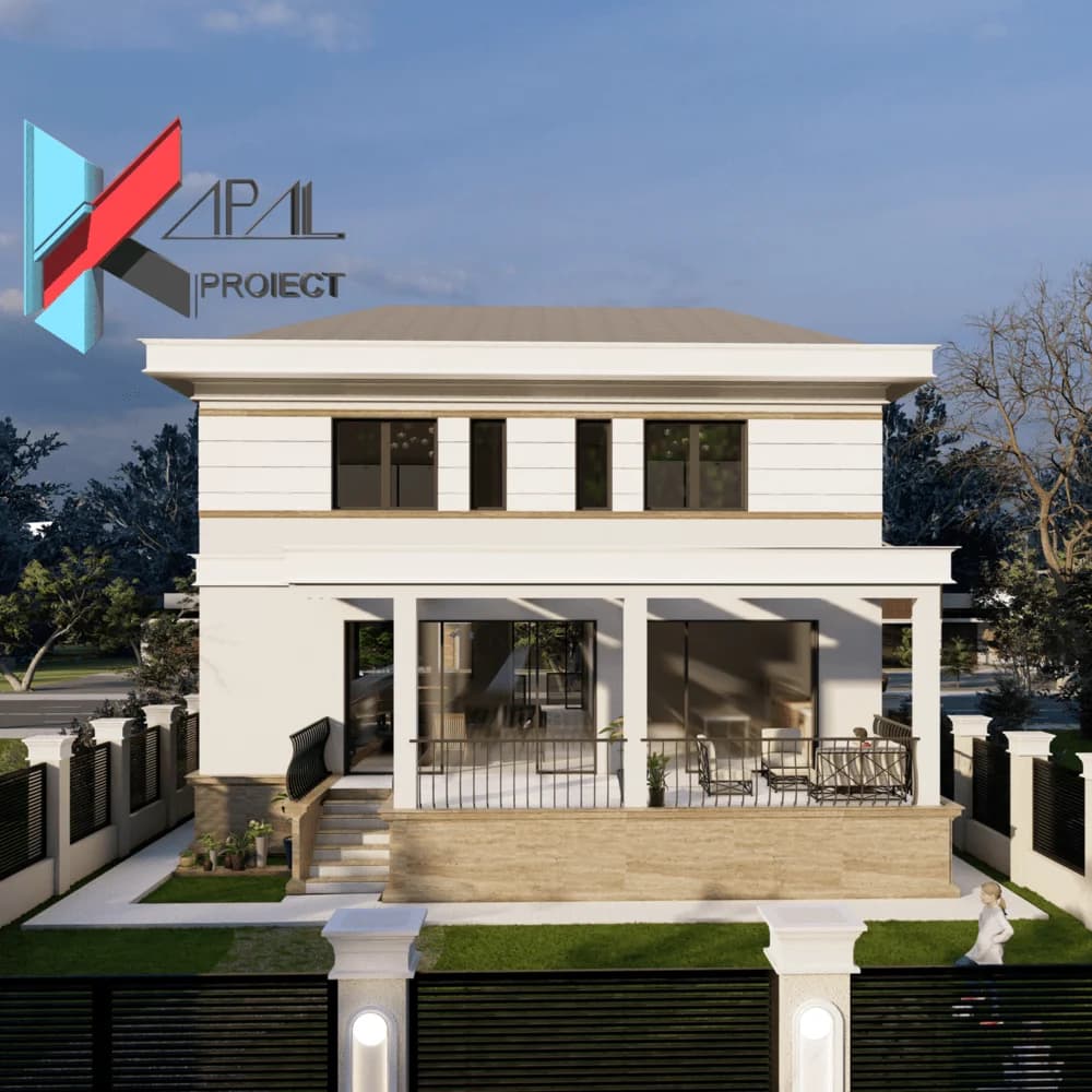 Proiect case clasic K065 Locuinta unifamiliala P+1E Constanta - vedere spate Kapal Proiect