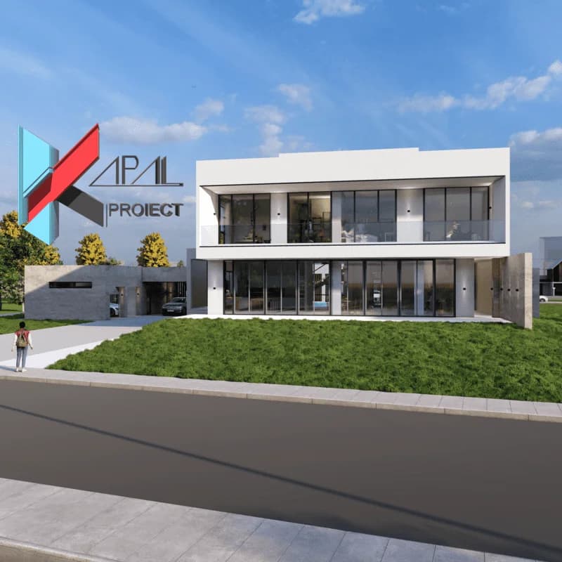Proiect case modern K068 Locuinta unifamiliala S+P+1E Constanta - fatada principala Kapal Proiect
