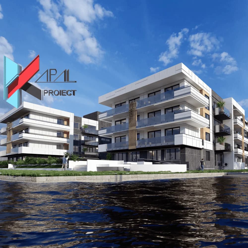 Proiect blocuri modern K070 Locuinte colective S+P+3E Constanta - perspectiva exterioara Kapal Proiect
