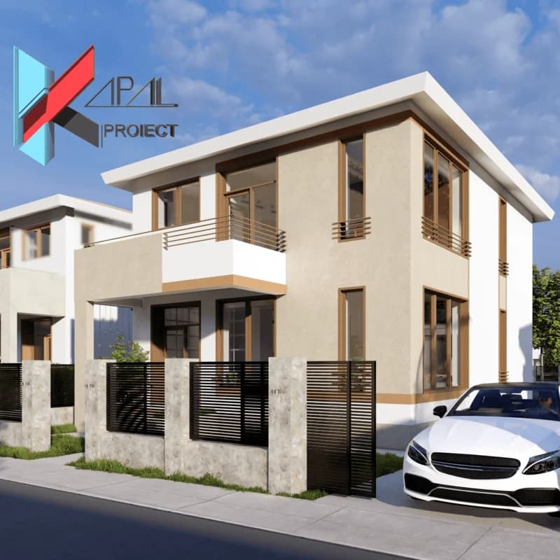 Proiect case modern K074 Locuinta individuala P+1E Constanta - fatada principala Kapal Proiect