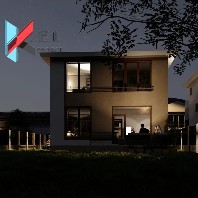 Proiect case modern K074 Locuinta individuala P+1E Constanta - detaliu fatada Kapal Proiect