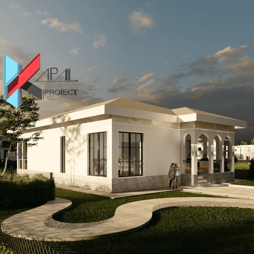 Proiect case clasic K086 Locuinta unifamiliala Parter Constanta - detaliu fatada Kapal Proiect
