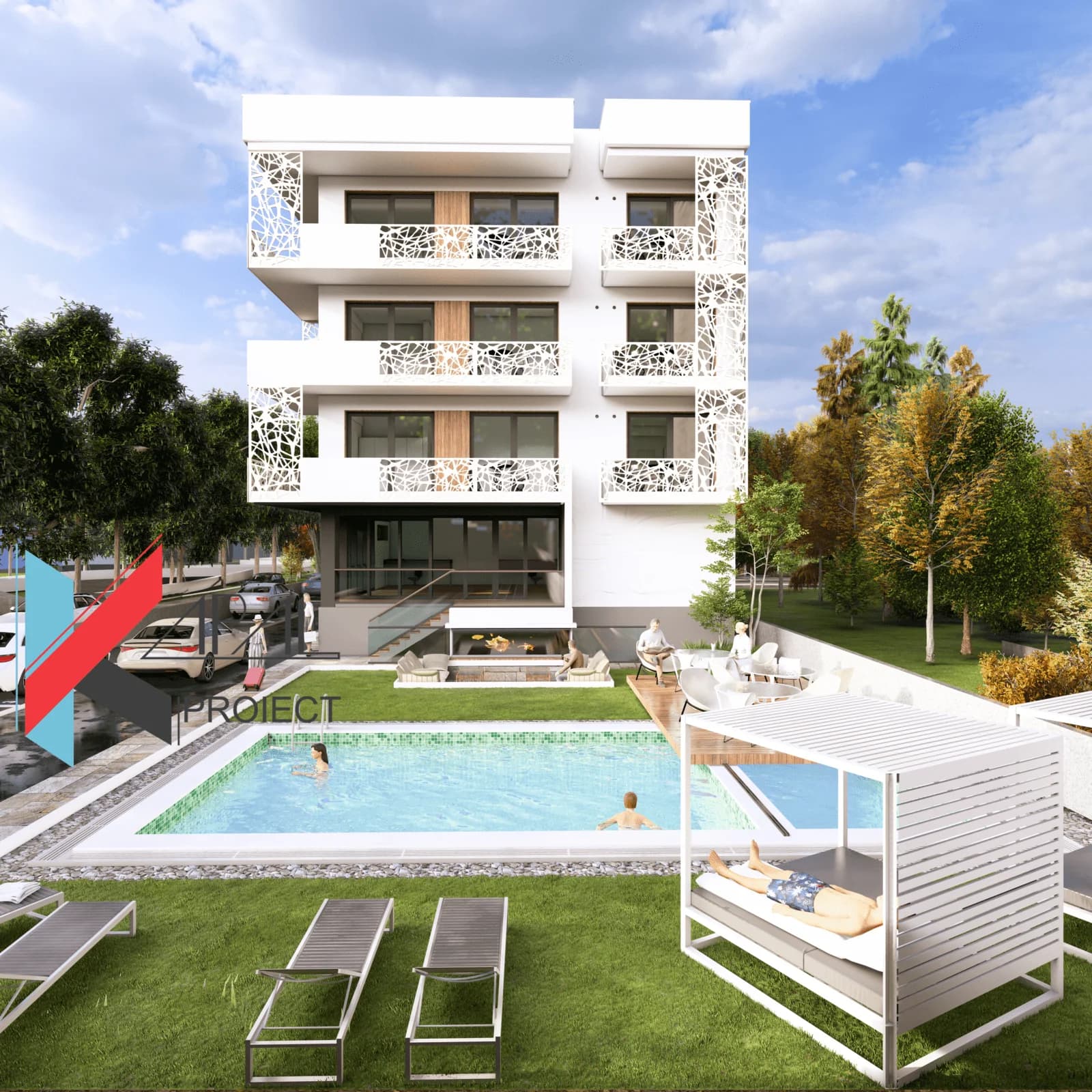 Proiect alte modern K097 Hotel D+P+3E Constanta - vedere laterala Kapal Proiect