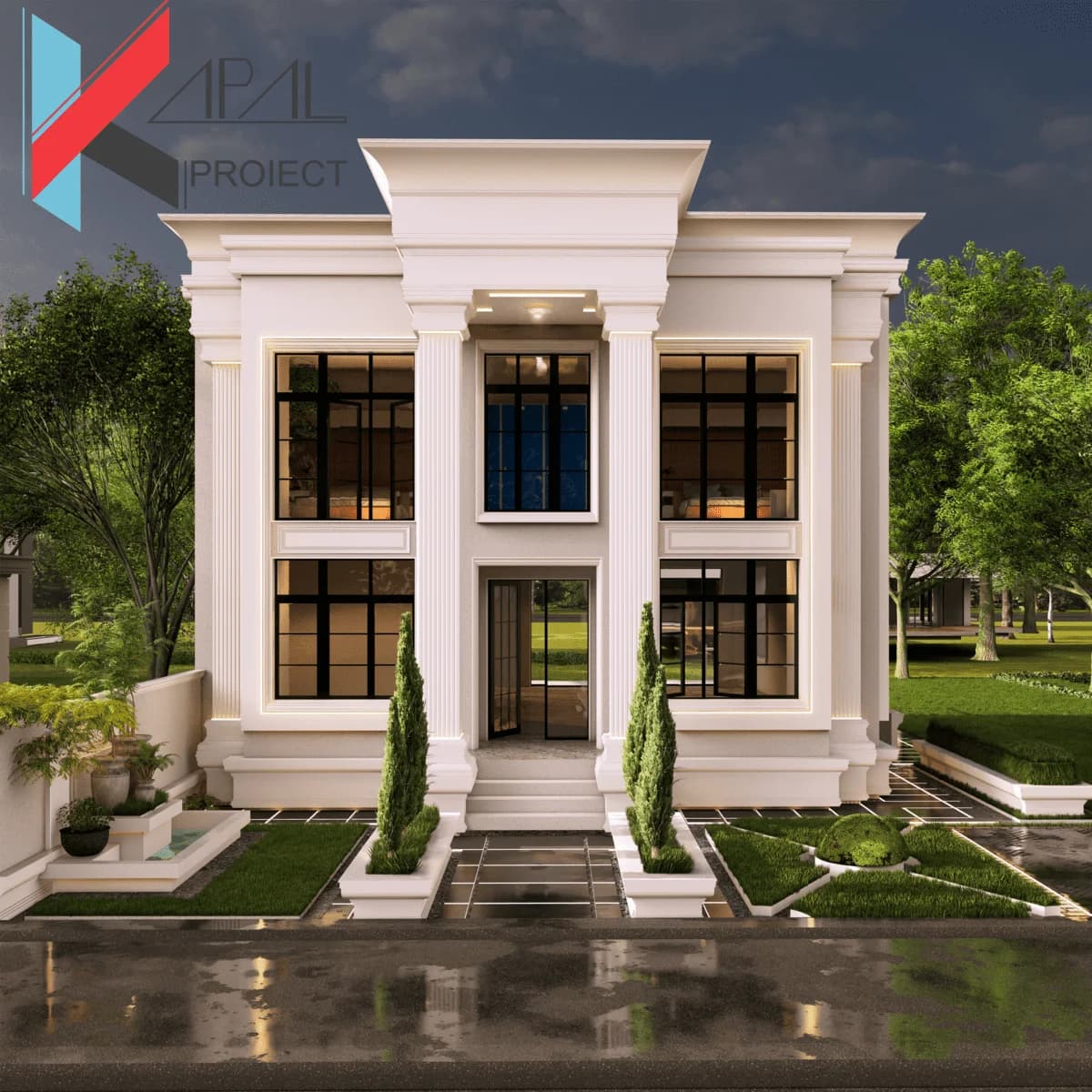 Proiect case clasic K103 Locuinta unifamiliala P+1E Constanta - vedere laterala Kapal Proiect