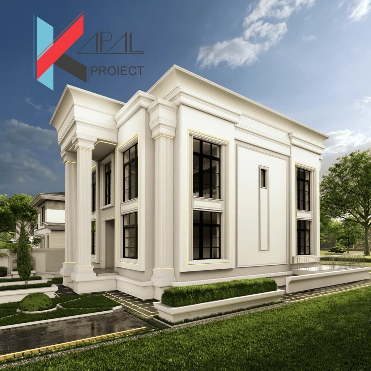 Proiect case clasic K103 Locuinta unifamiliala P+1E Constanta - vedere spate Kapal Proiect