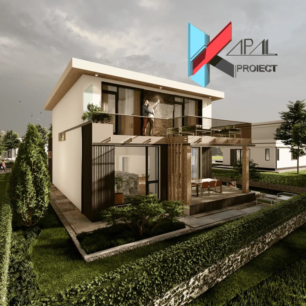 Proiect case clasic K107 Locuinta unifamililaa P+1E Constanta - perspectiva exterioara Kapal Proiect