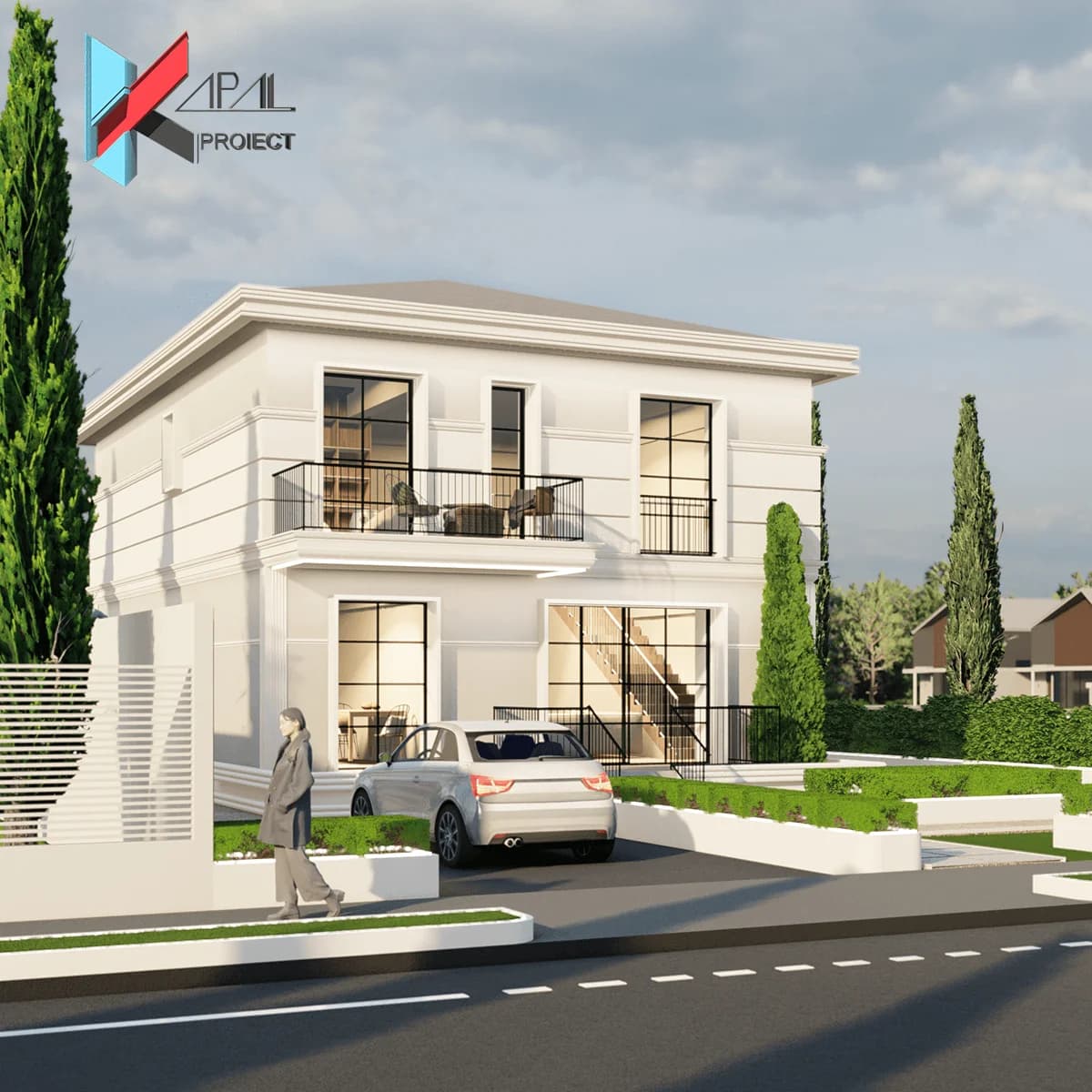 Proiect case clasic K121 Locuinta unifamiliala P+1E Constanta - vedere laterala Kapal Proiect