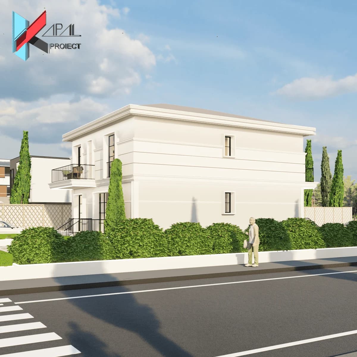 Proiect case clasic K121 Locuinta unifamiliala P+1E Constanta - perspectiva exterioara Kapal Proiect