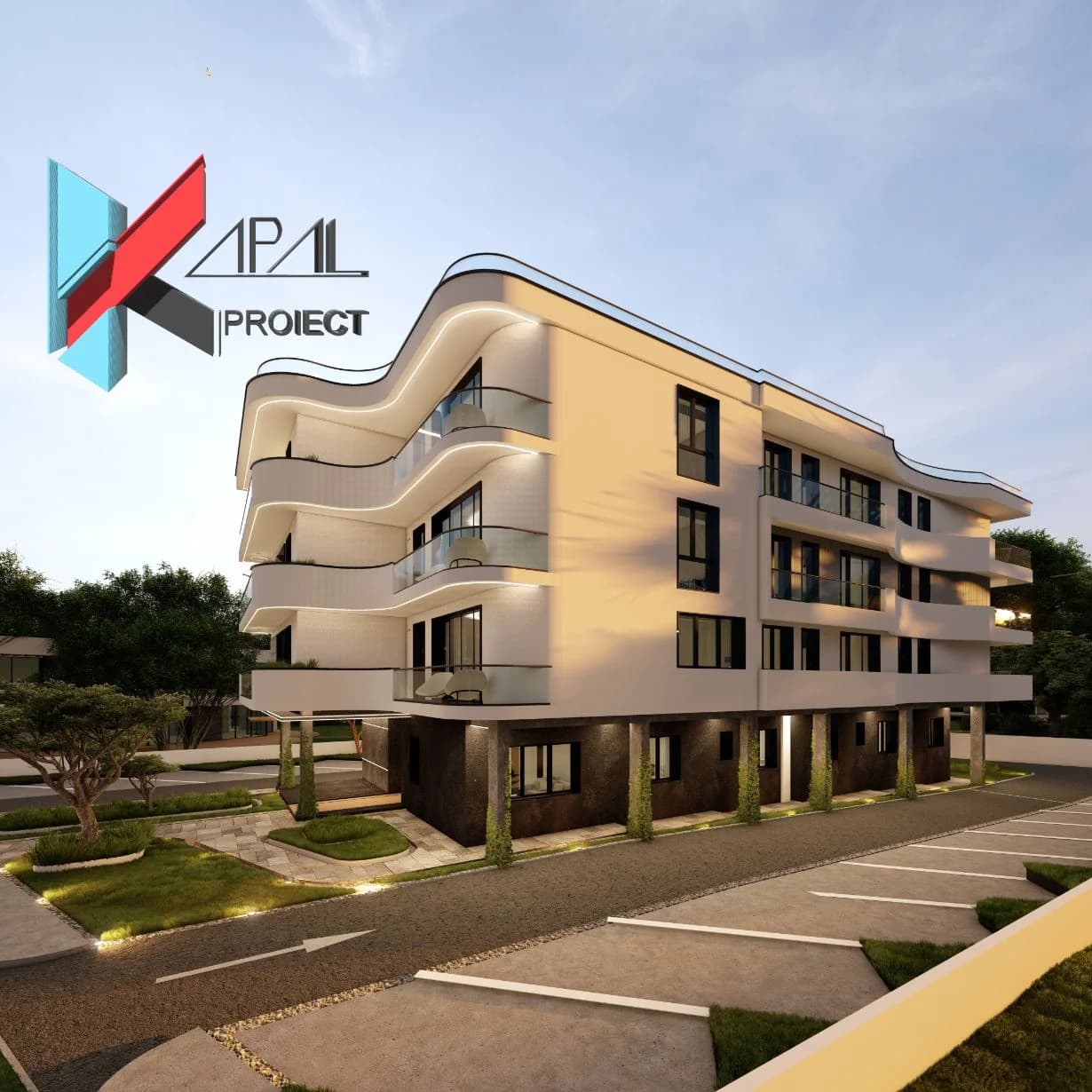 Proiect blocuri modern K124 Locuinte colective S+P+3E - imagine galerie 3 Kapal Proiect