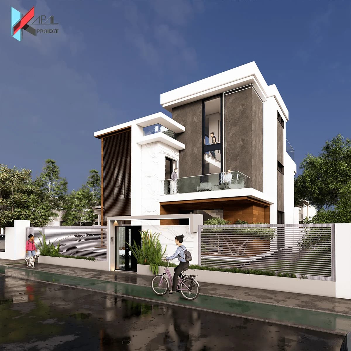 Proiect case modern K132 Locuinta unifamiliala P+2E Constanta - perspectiva exterioara Kapal Proiect
