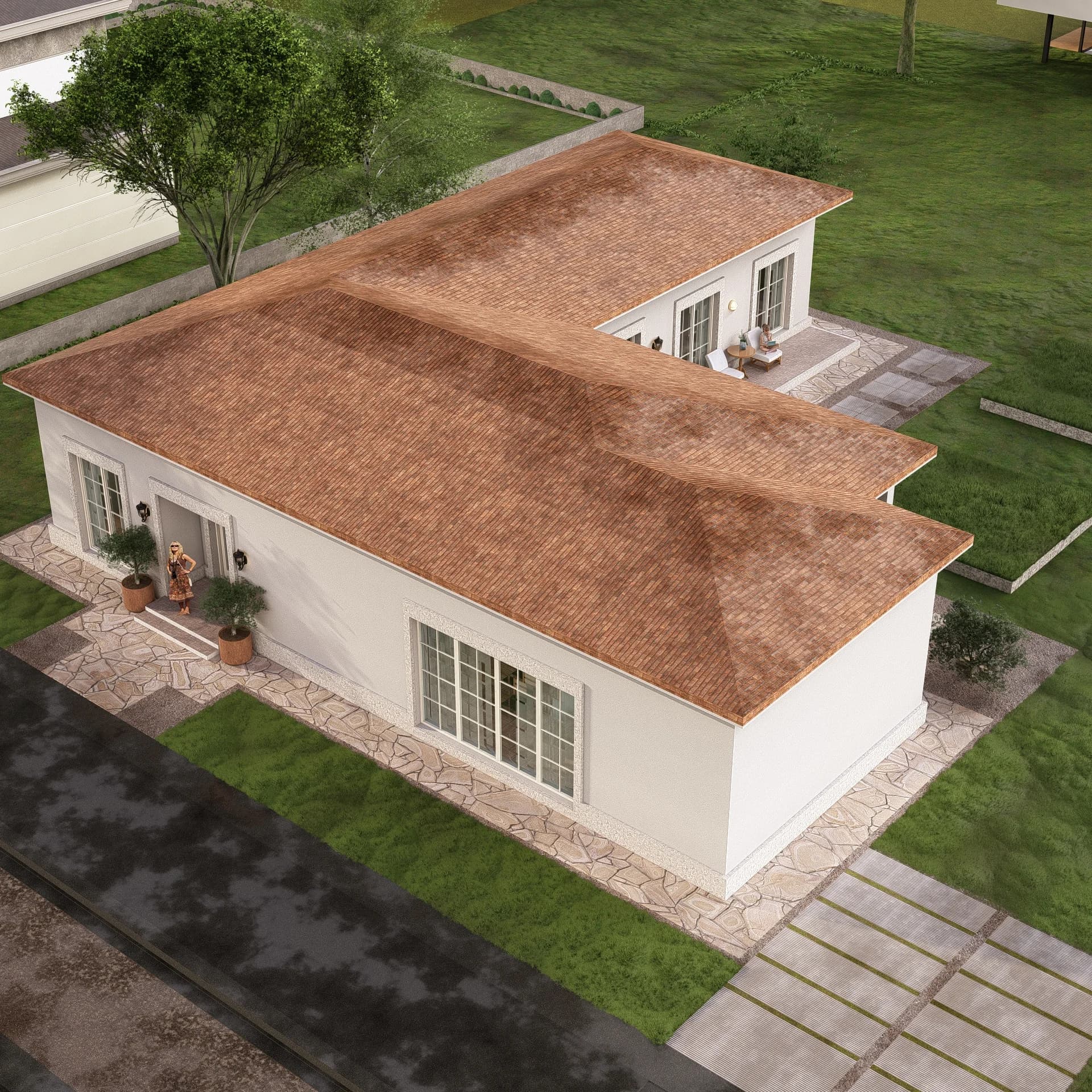 Proiect case clasic K162 Locuinta unifamiliala Parter Constanta - vedere laterala Kapal Proiect