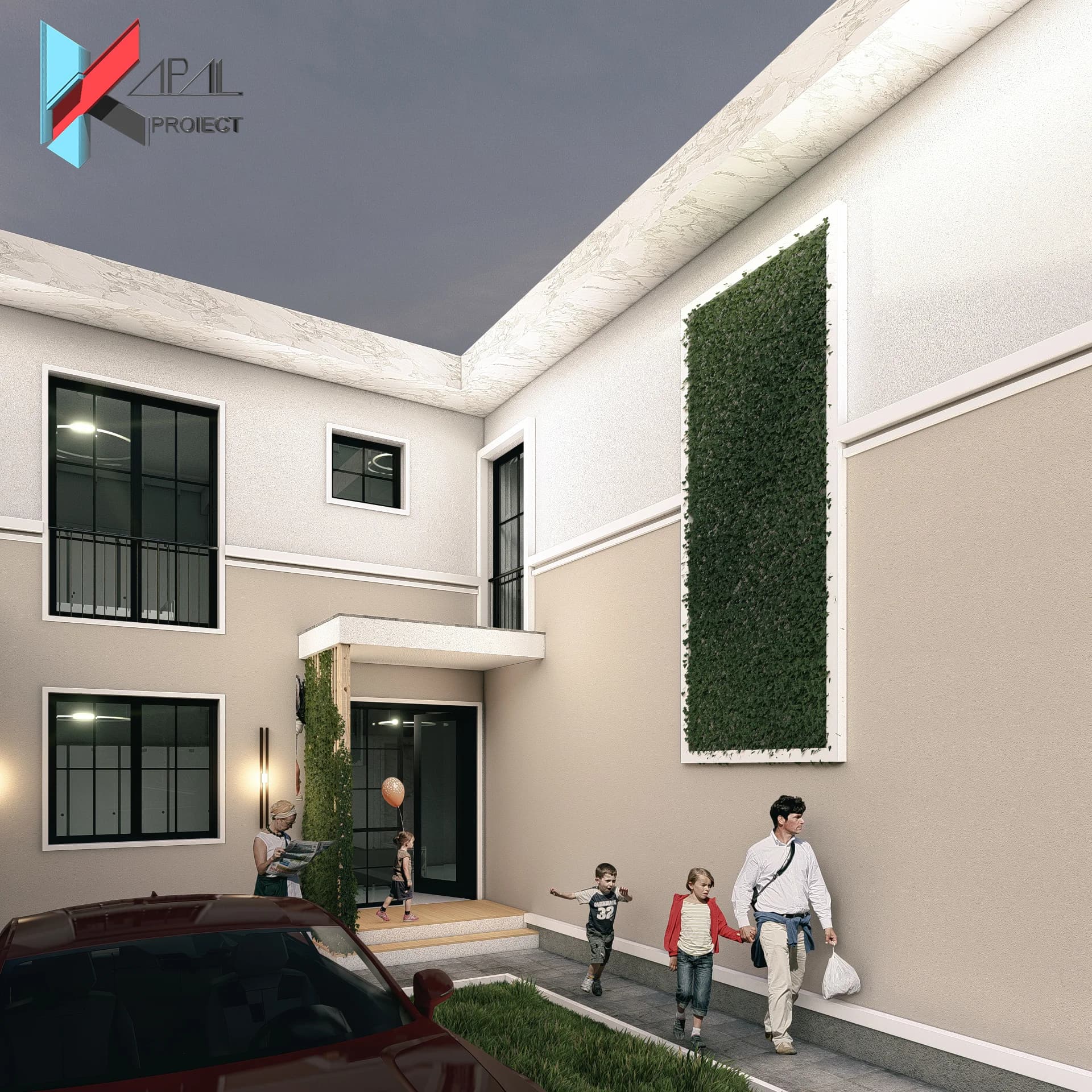 Proiect case clasic K156 Locuinta unifamiliala P+1E Constanta - detaliu fatada Kapal Proiect