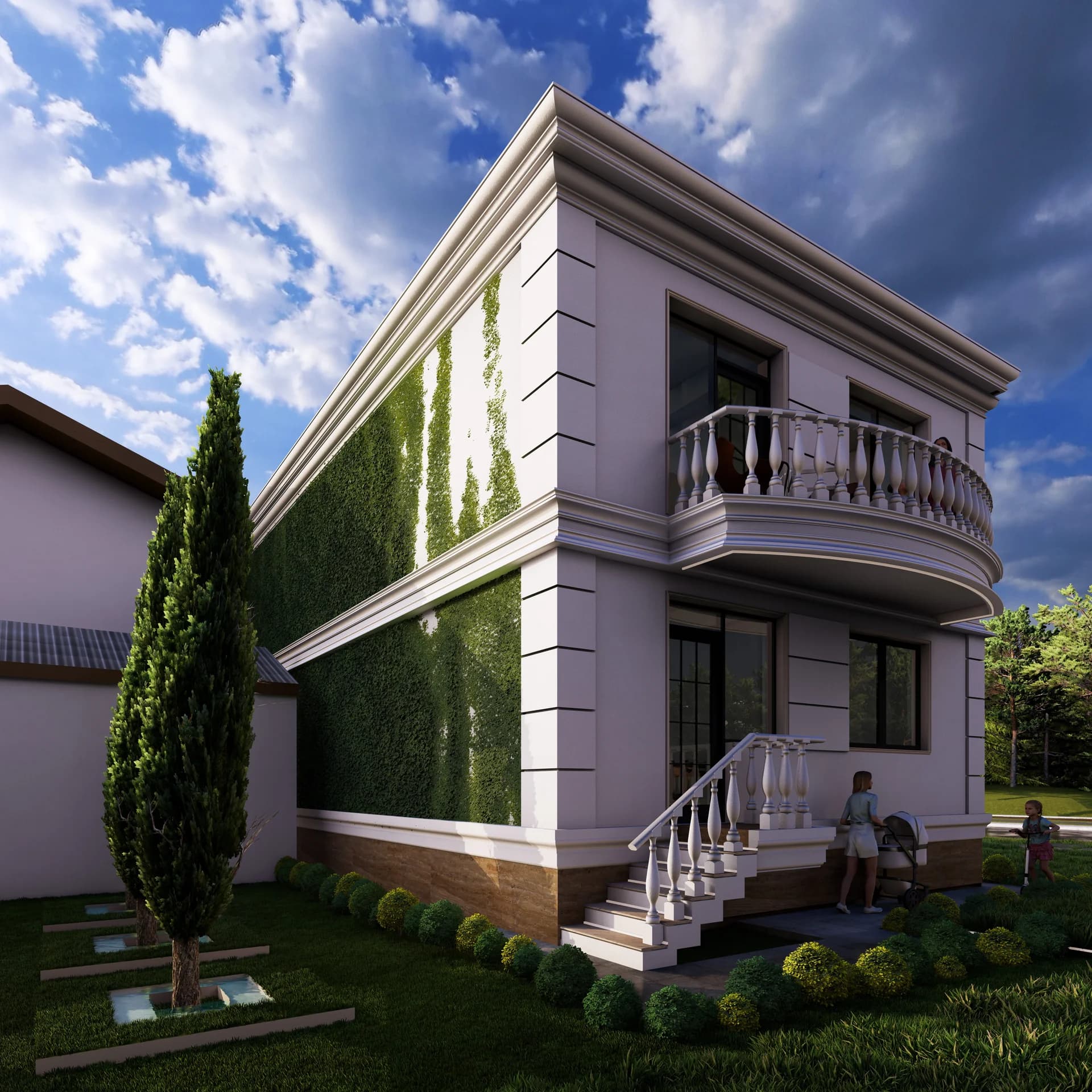 Proiect case clasic K157 Locuinta unifamiliala P+1E Constanta - perspectiva exterioara Kapal Proiect