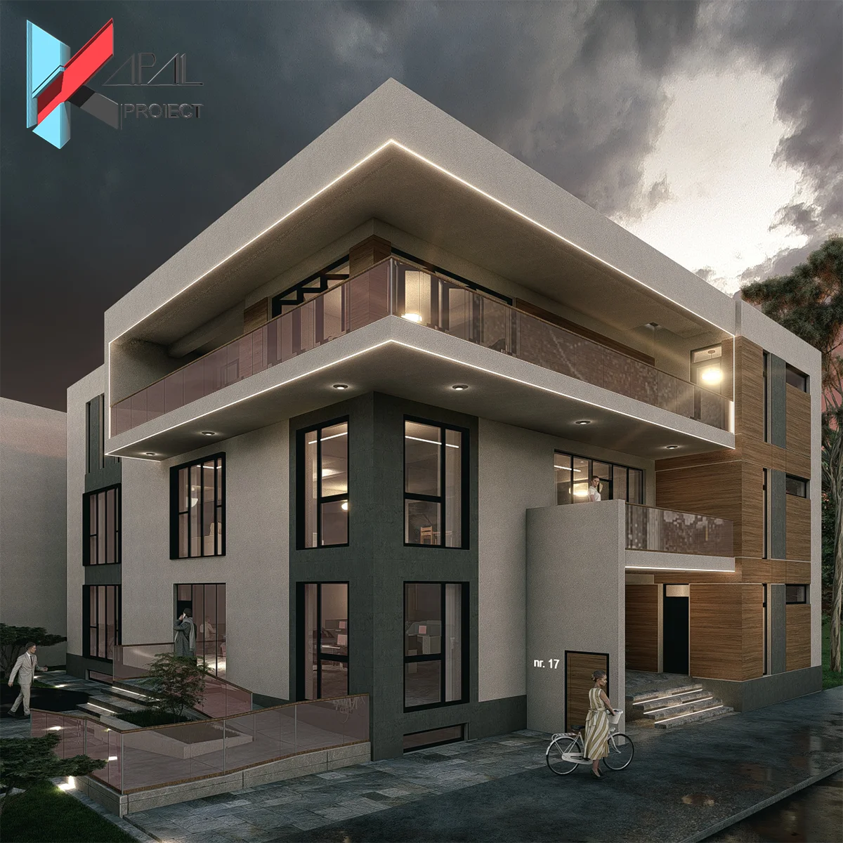 K149 Locuinta unifamiliala P+2E cu sedii firme la parter