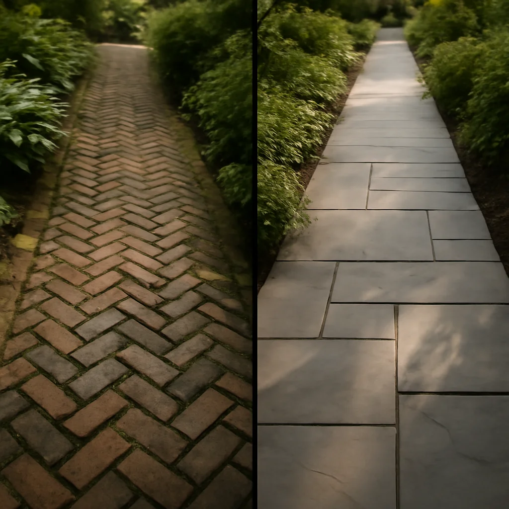 Alee din pavaj sau alee din beton amprentat?