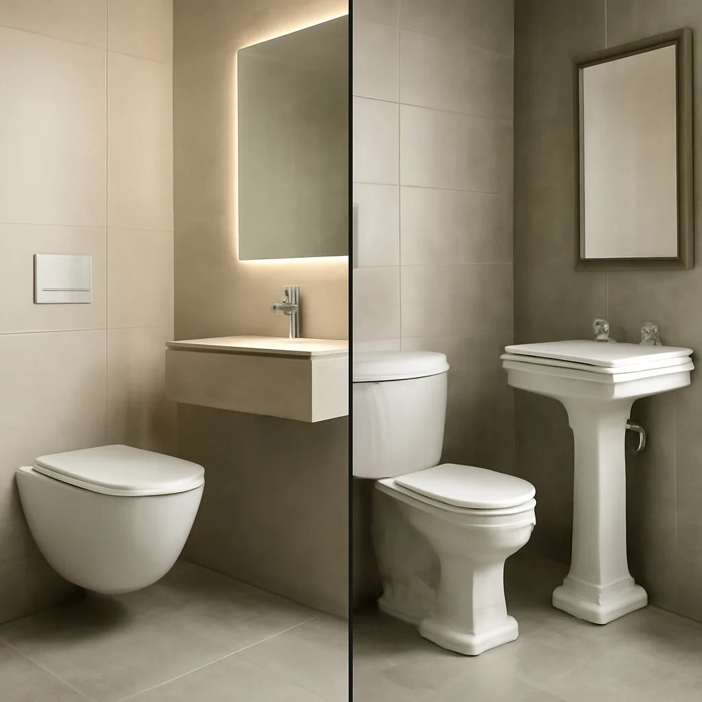 Rezervor WC încastrat sau aparent: criterii