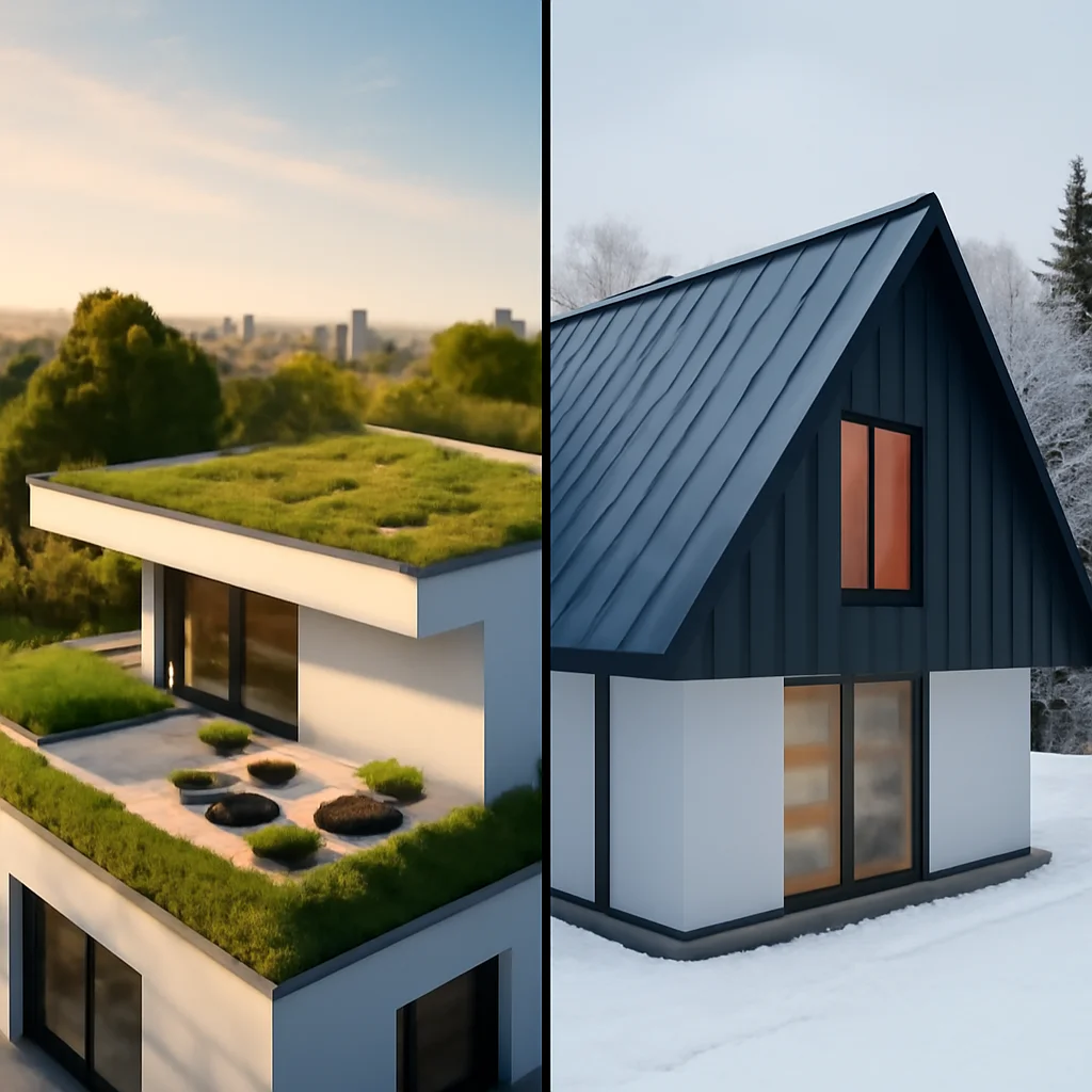 Acoperiș tip terasă sau acoperiș în pantă