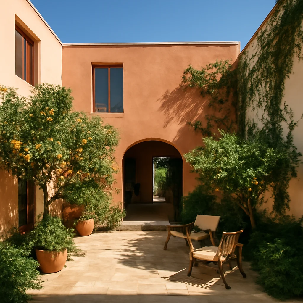 Casă cu patio interior – inspirație mediteraneană