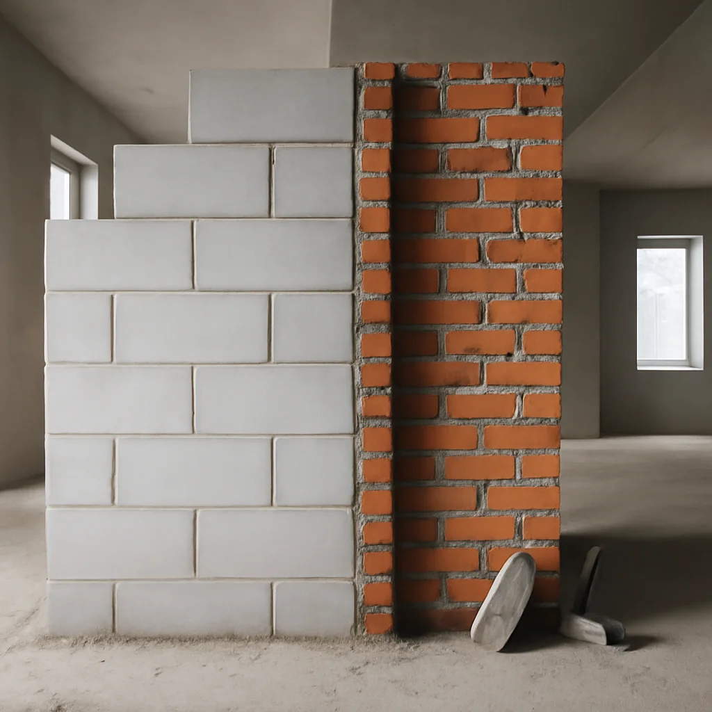 Pereți de compartimentare din BCA sau cărămidă?