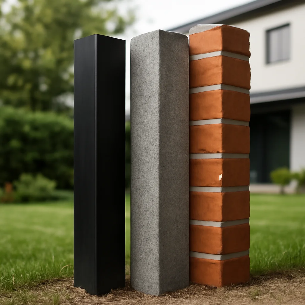 Stâlpi de gard din metal, beton sau cărămidă?