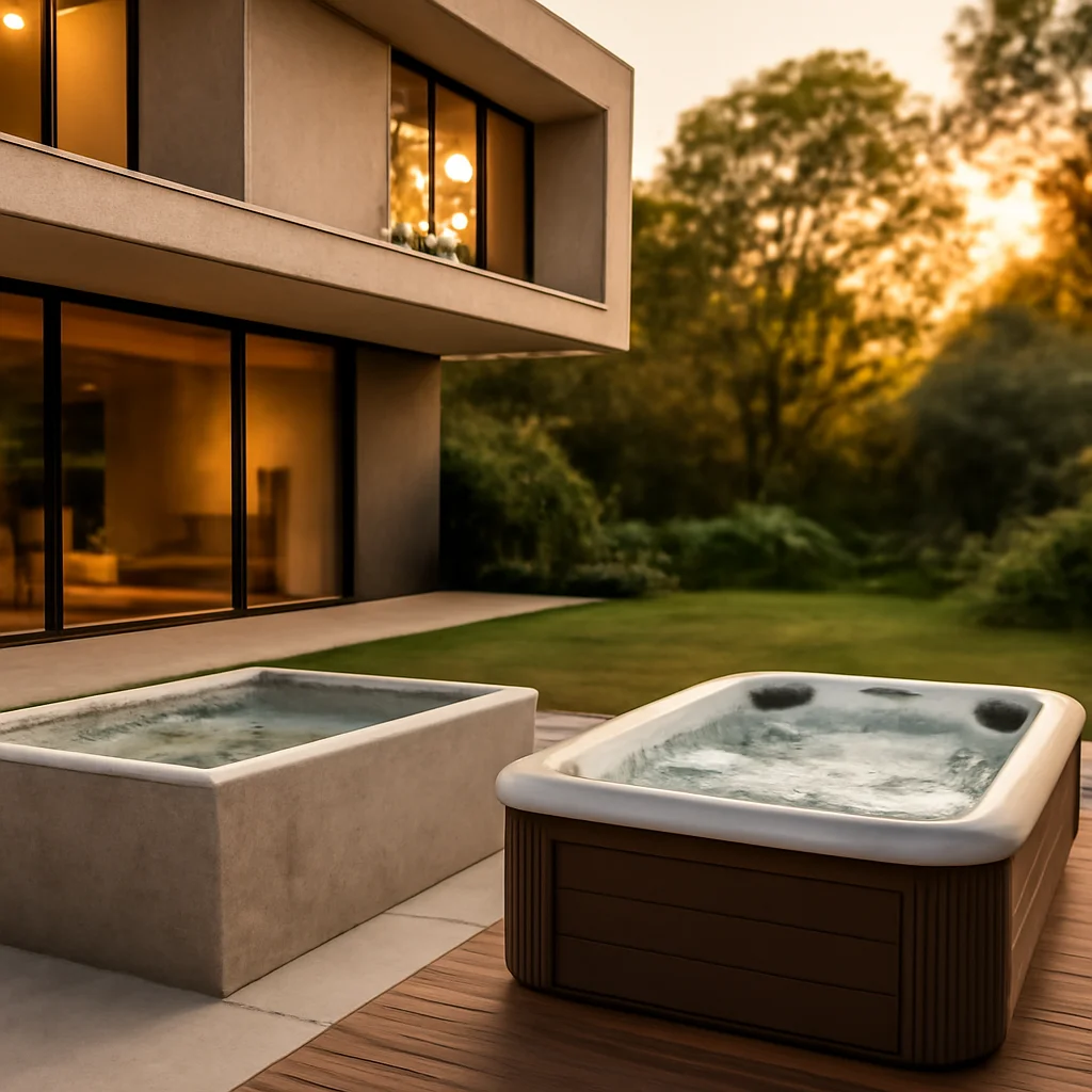Jacuzzi (hot tub) din acril sau din beton?