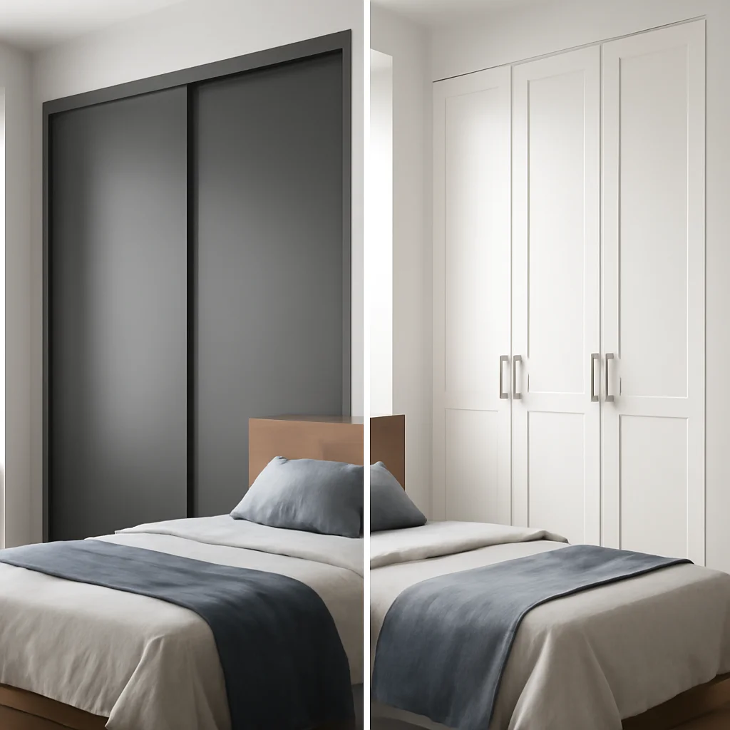 Dulap cu uși glisante sau uși batante?