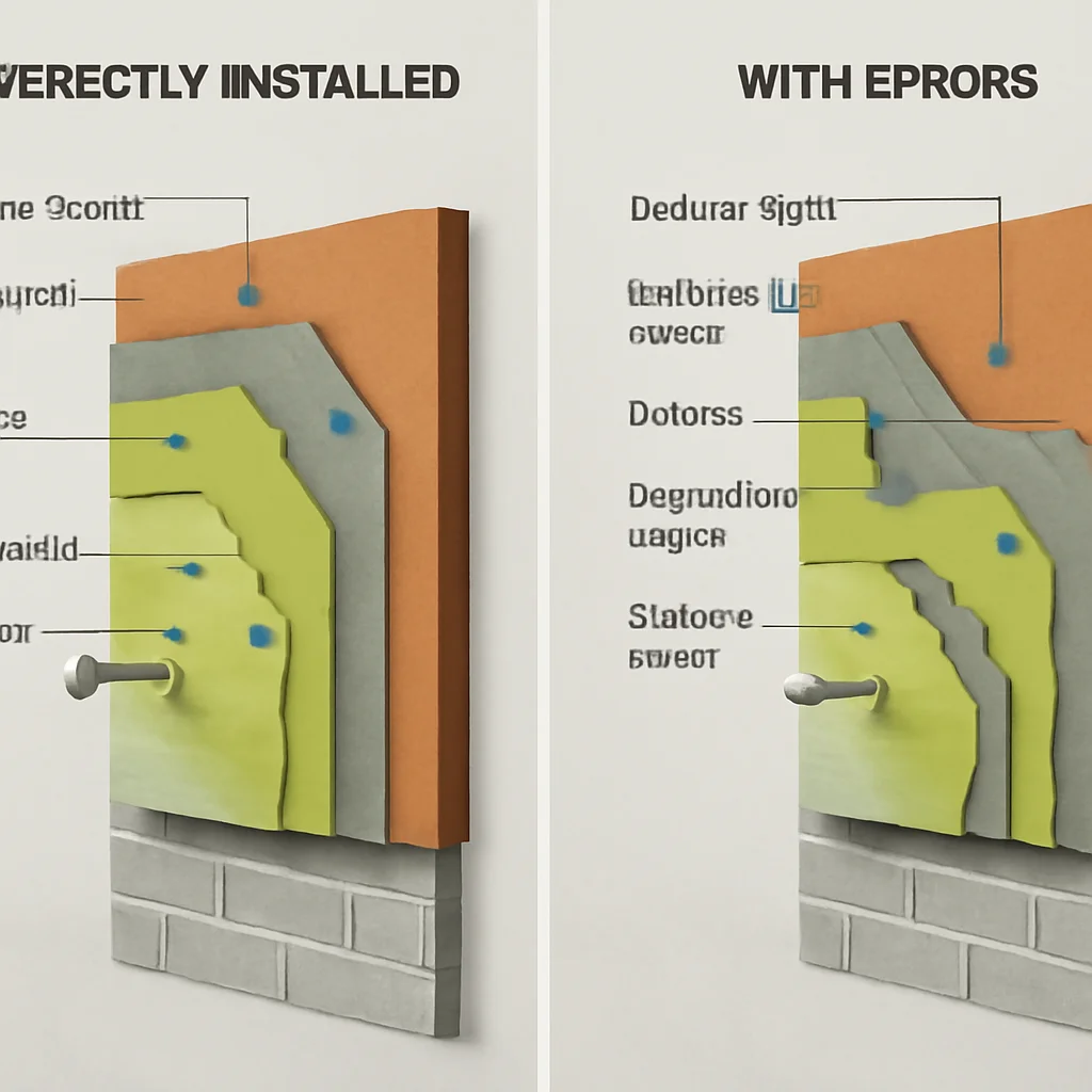Greșeli la montajul termosistemului