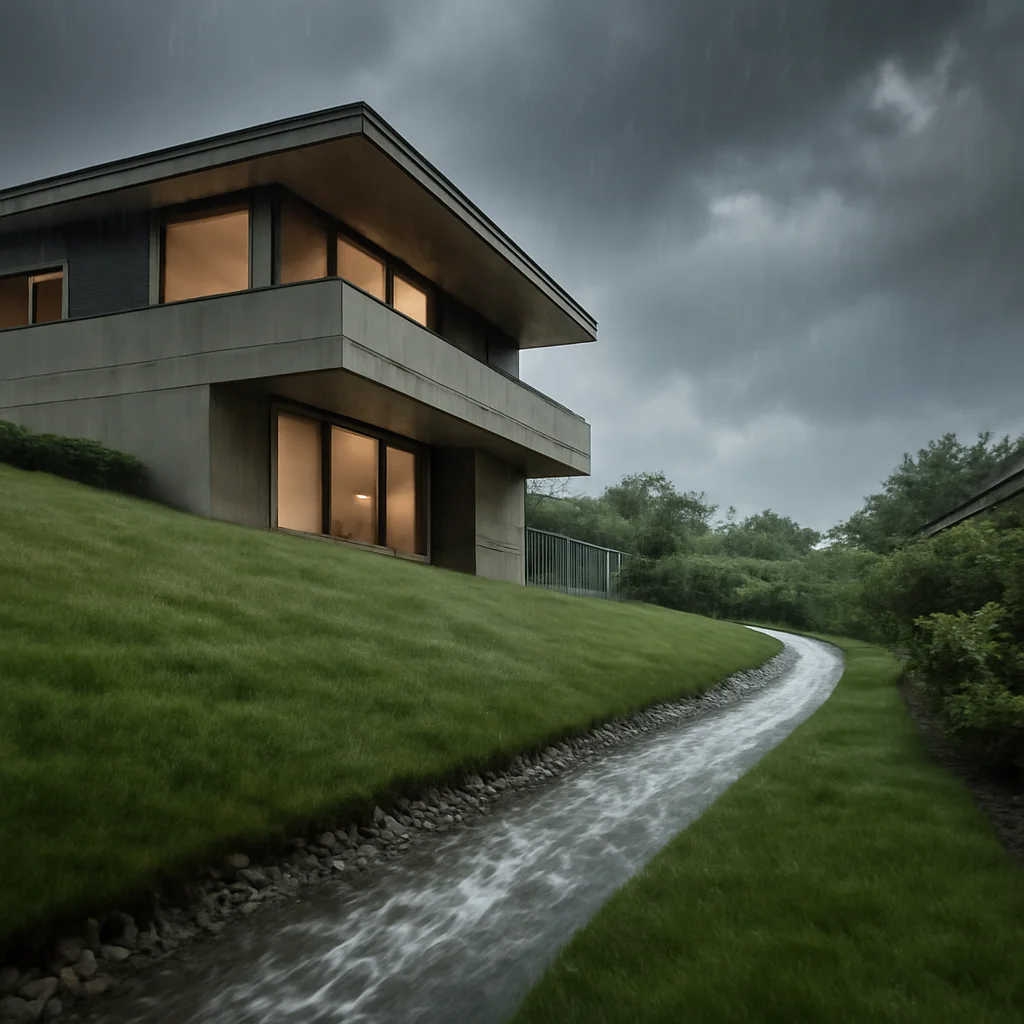 Scurgerea apelor pluviale pe terenul vecin – ce spune legea?