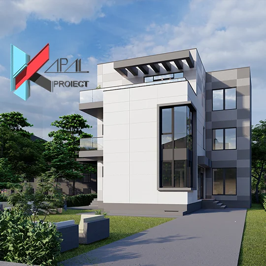 K038 Locuință unifamilială S+P+1E+2E retras - Imagine 2