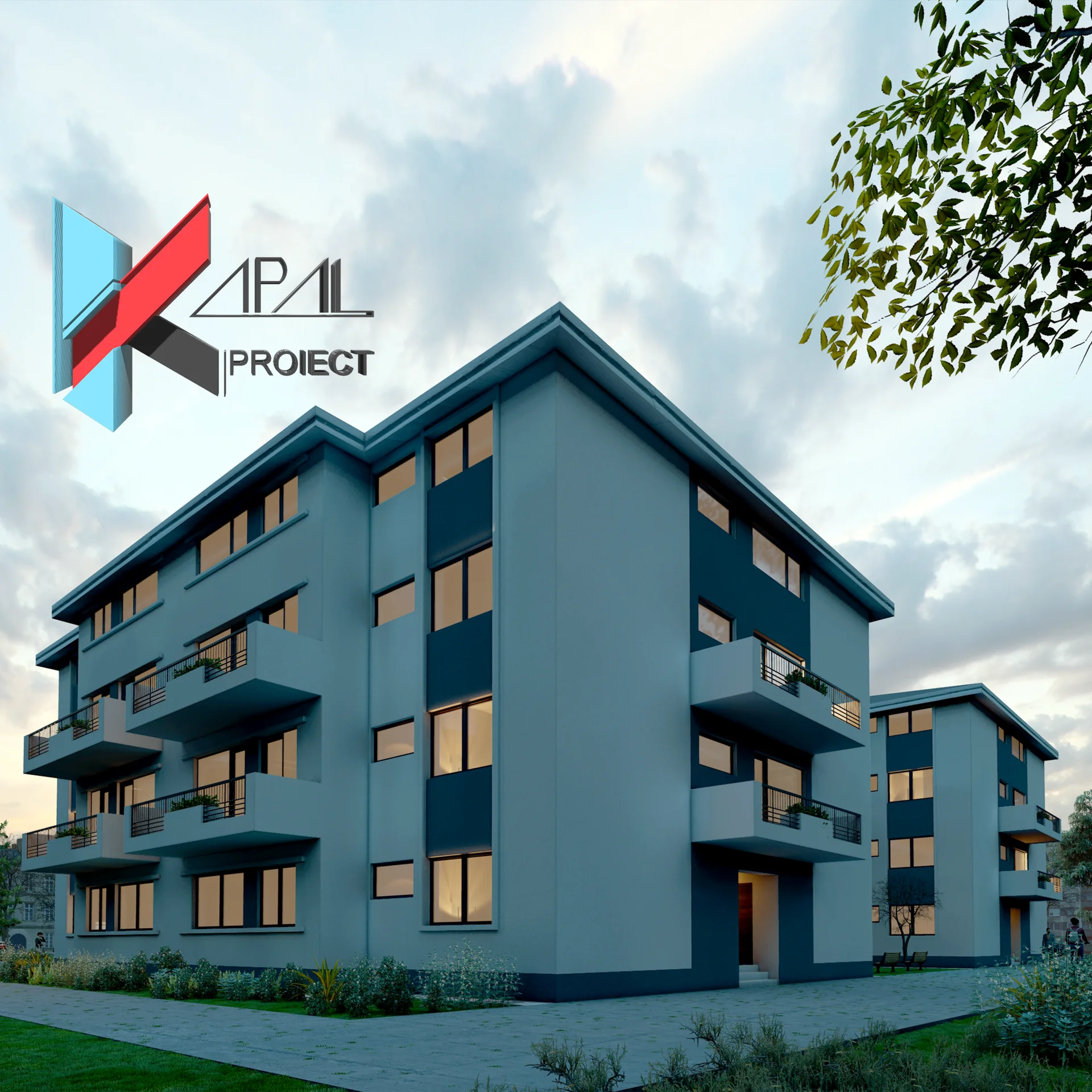 K080 Locuințe colective P+2E+Etaj tehnic - Imagine 2